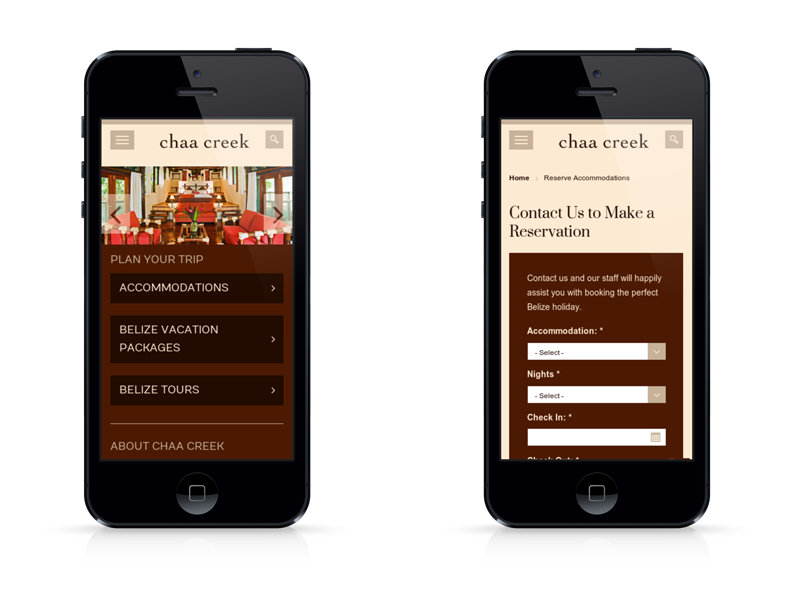 Belize All Inclusive Resort Chaa Creek iPhone optimized website