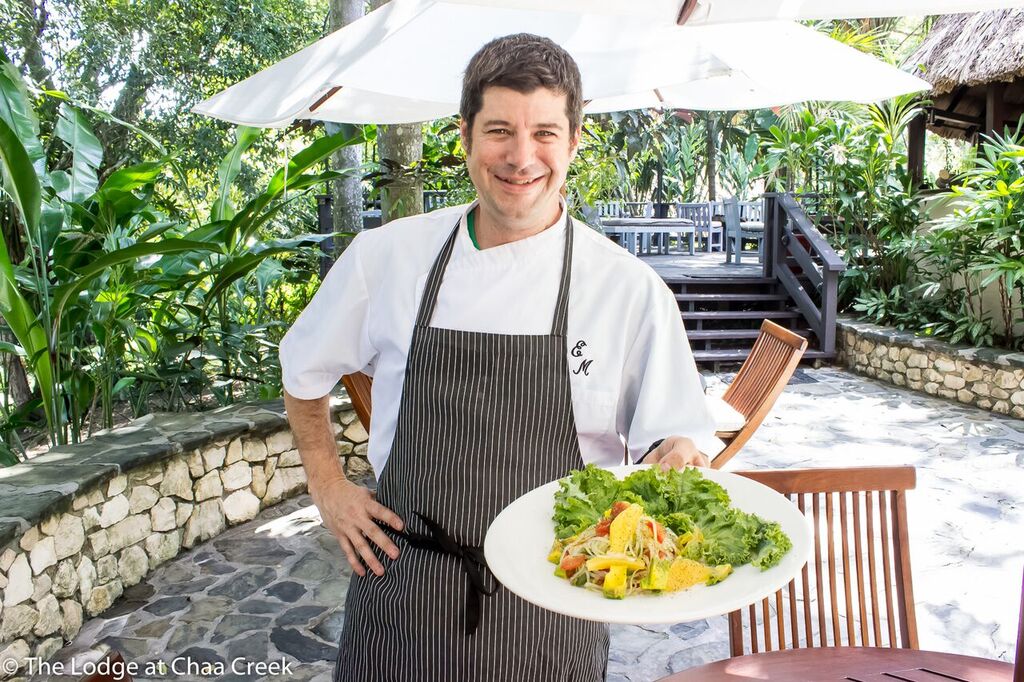 Organic food at Chaa Creek's Mariposa restaurant in belize