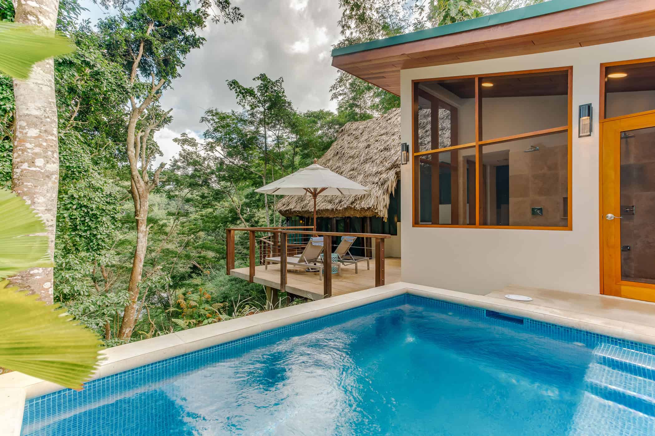 chaa creek tree top villa accommodation with rainforest views