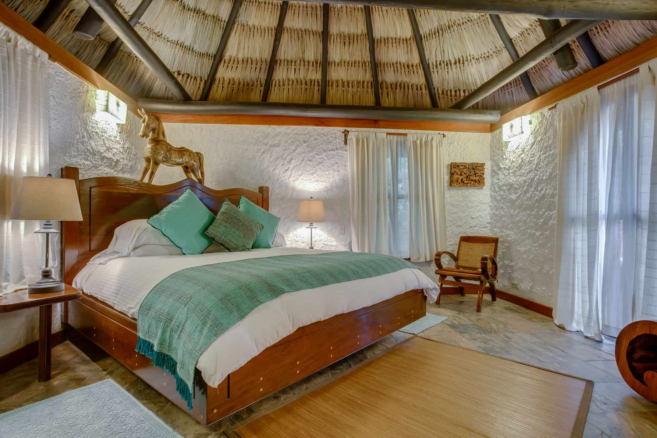 Chaa Creek Accommodations Macal River View Suite Bedroom King Bed