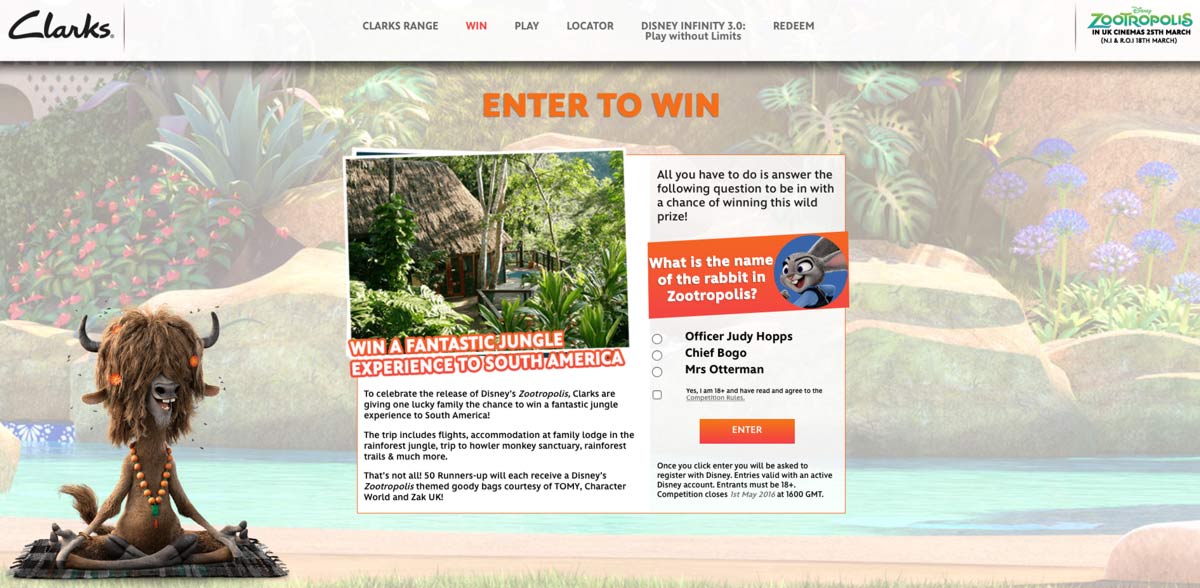 Disney's Zootropolis Belize Family Vacation Sweepstake at Chaa Creek