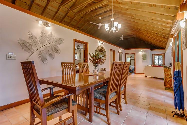 Belize luxury spa villa chaa creek resort master dining room