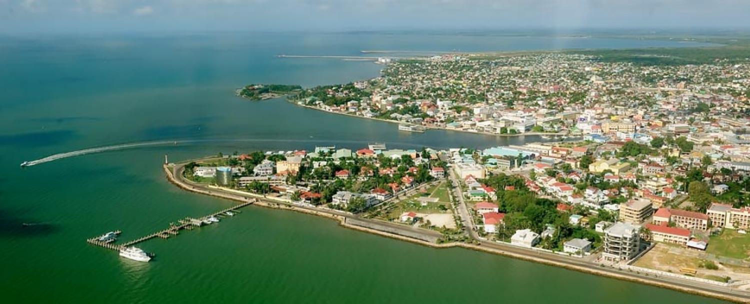 Belize City Aerial Shot