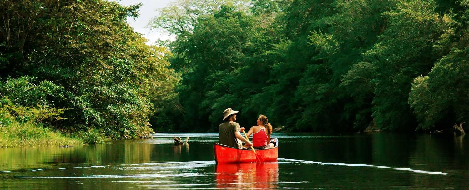 Couples doing Belize Canoeing Tour at Chaa Creek