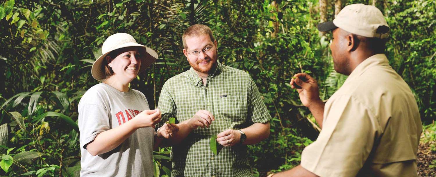 Belize naturalist guide at chaa creek botanic gardens