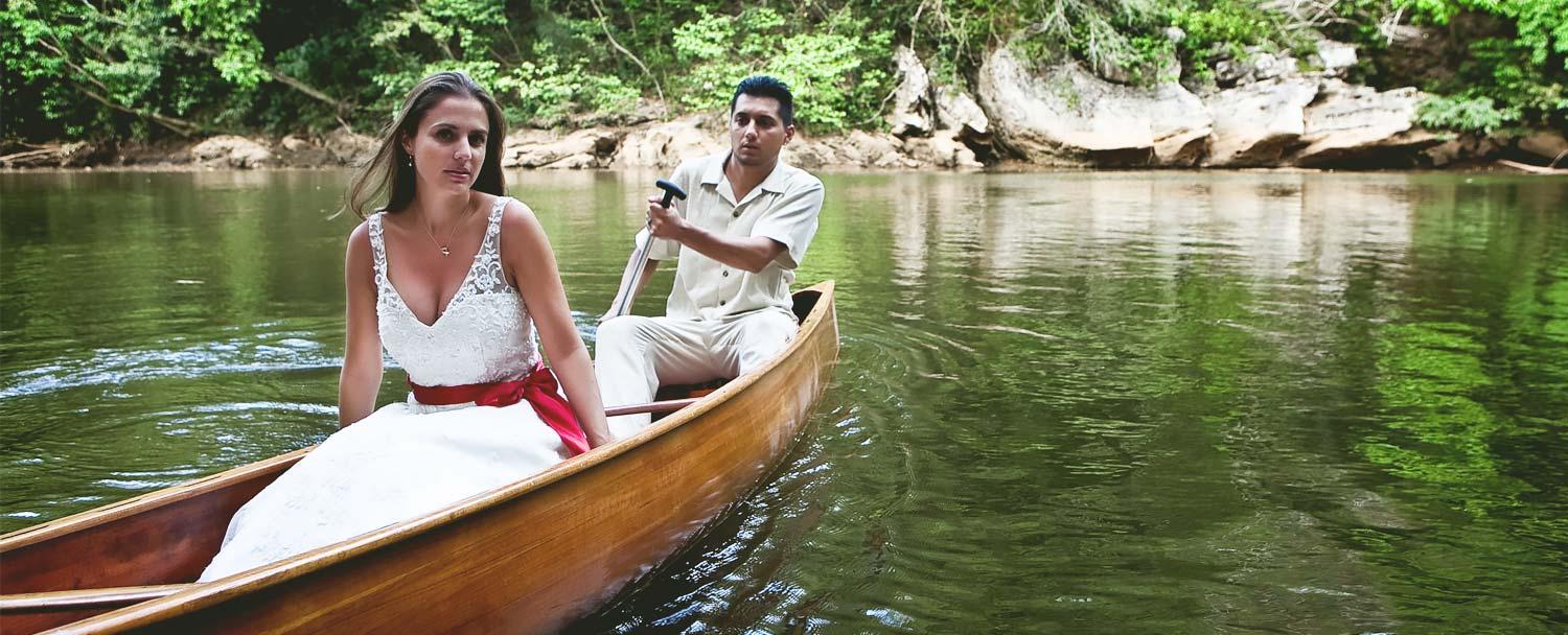 Belize Wedding Day Packages Canoeing at Chaa Creek