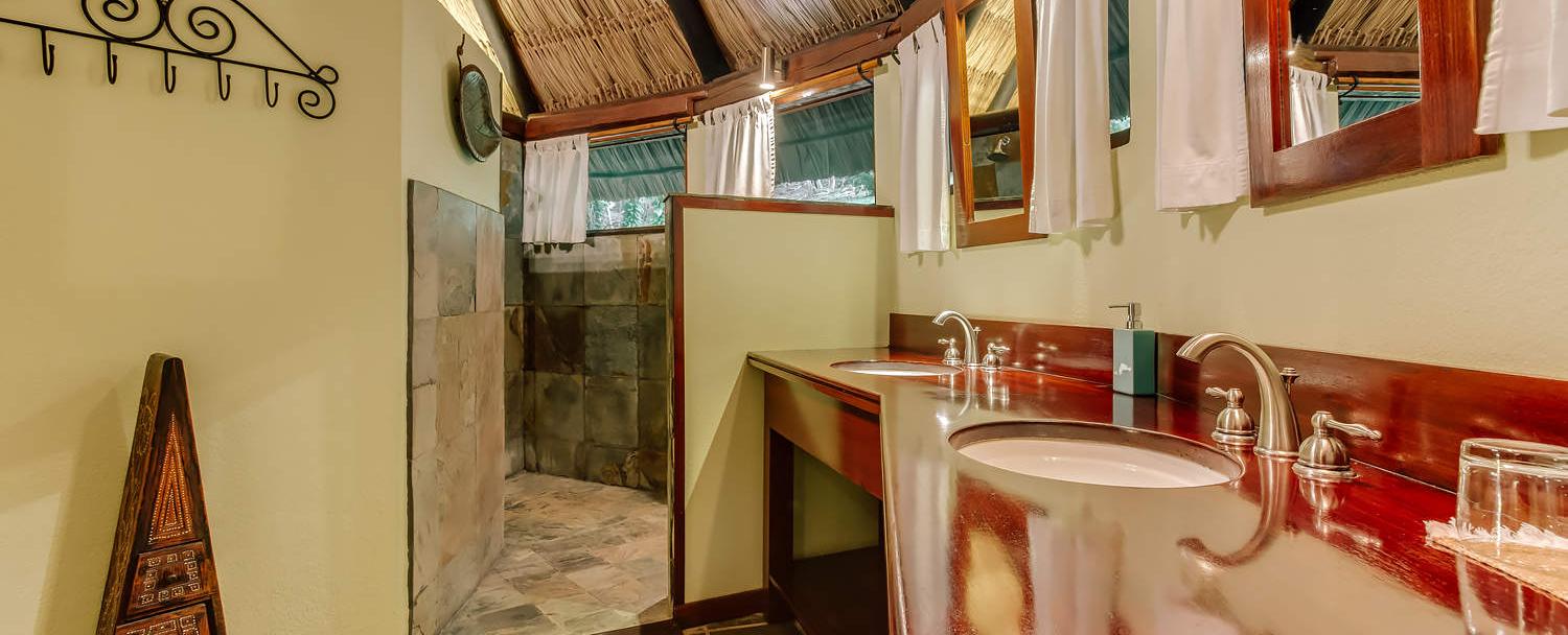 Belize luxury complete garden suite bathroom at chaa creek