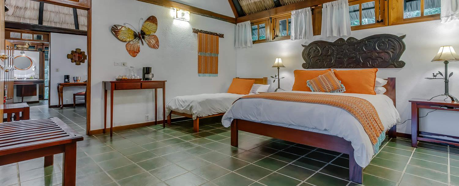 Belize luxury complete garden suite second bedroom at chaa creek