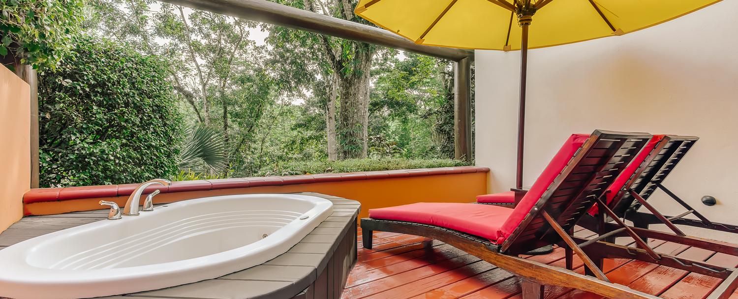 belize luxury macal suite outdoor jacuzzi at chaa creek resort
