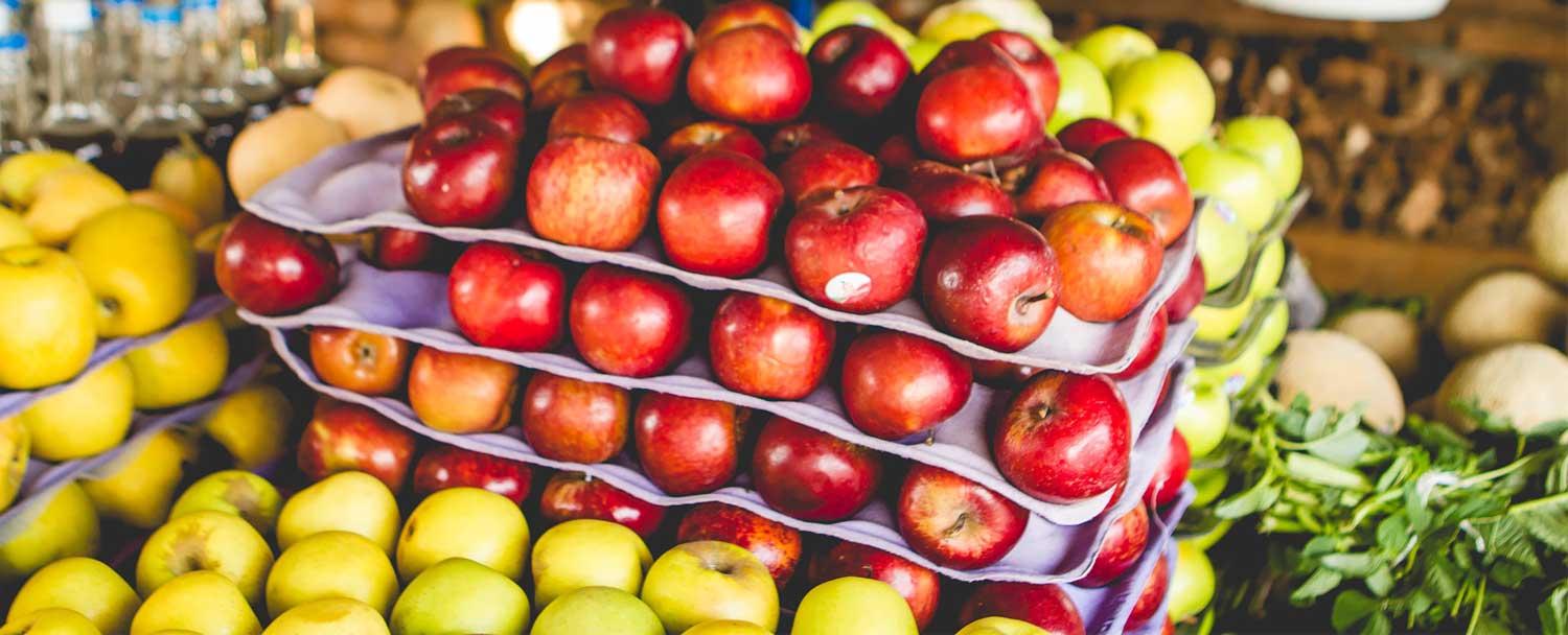 Fresh apples at san ignacio market tour by Chaa Creek