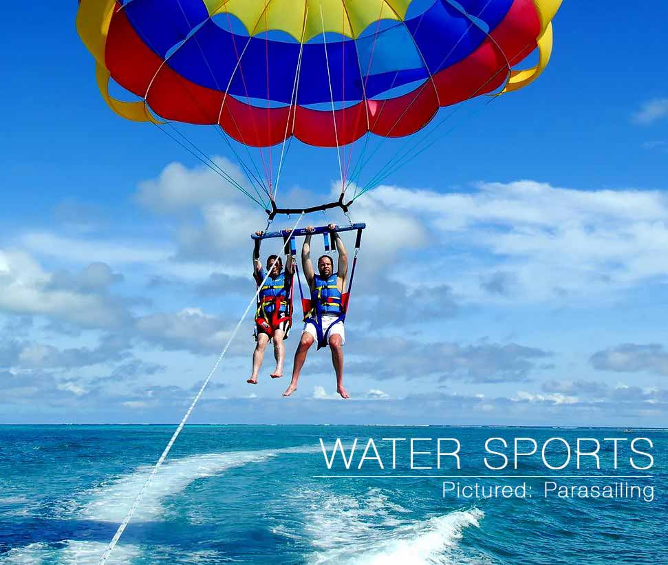 Parasailing water sports are just a few of the things to do in Belize
